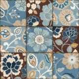 Patchwork Motif Blue