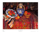 Citrus with Blue Pottery