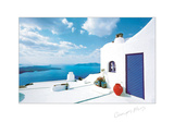 Blue Door with Red Pot