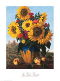 Sunflowers over Castle Ruin