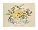 Lemons in a Bowl and Saucer