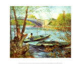 Fishing in the Spring  Pont de Clichy  c1887