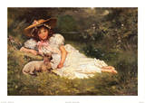 Girl with Her Pet