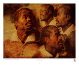 Four Negro Heads