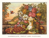 Landscape  Fruit and Flowers