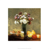 Asters and Fruit