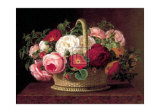 Roses in a Basket on a Ledge
