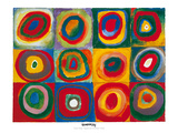 Colour Study - Squares And Concentric Circles