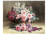 Lilac and Peonies with Irises