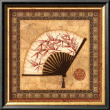 "Oriental Fan II" Pre-made-framed Framed Art Print