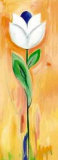 Double White and Blue Tulip