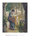 Madame Monet Embroidering  1875