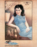 Shanghai Lady in Blue Dress
