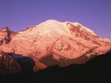 Snowcapped Mount Rainier with Twilight Glow