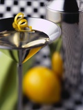 Martini Glass with Lemon Rind