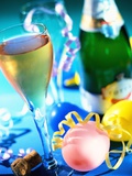 New Year's Party with Champagne