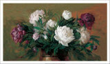 White and Purple Peonies