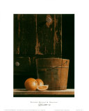 Wooden Bucket and Oranges