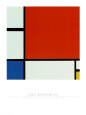 Mondrian Composition with Red Blue